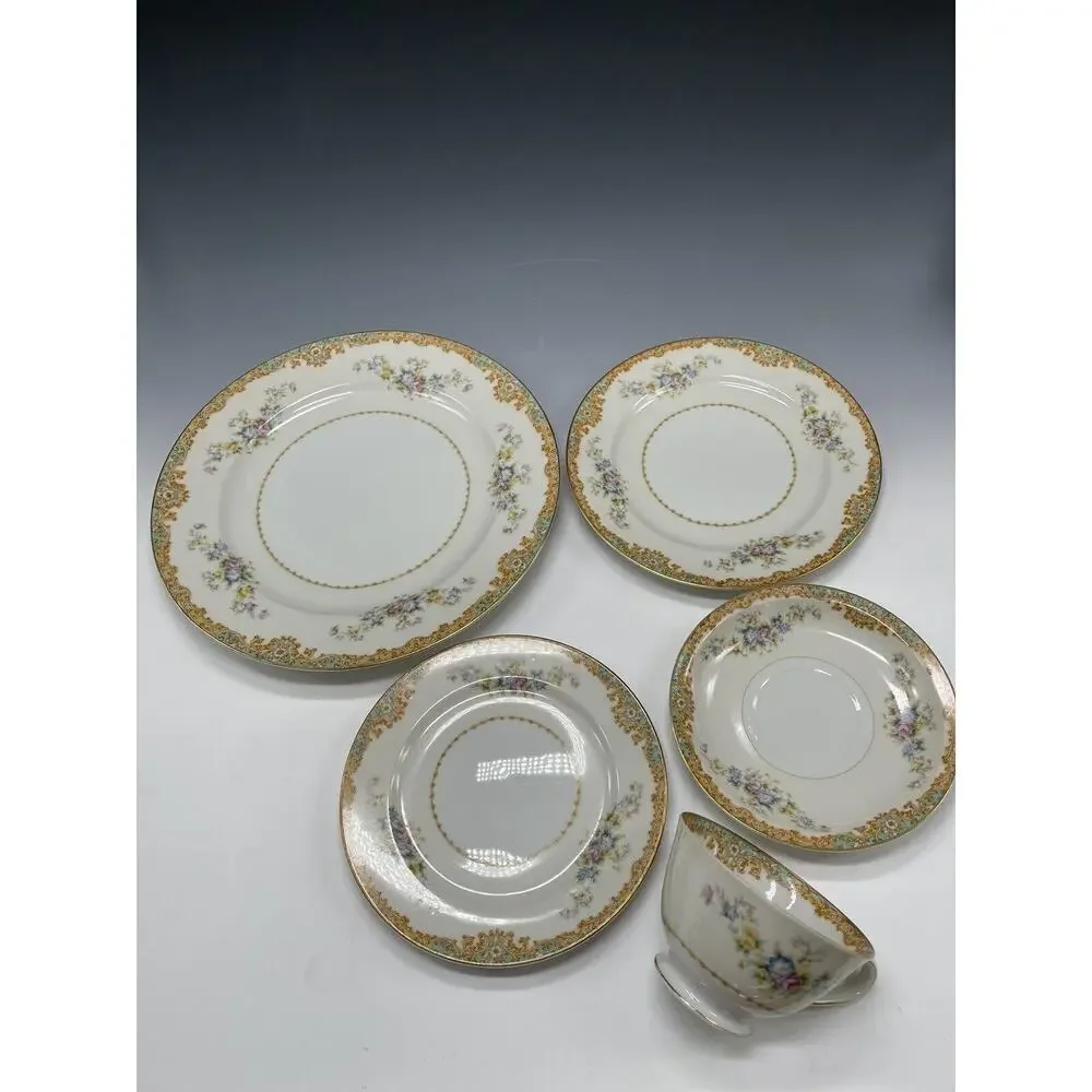 Damars DM Tajimi 5-Pc Place Setting‎ OCCUPIED Japen 1940's Dinnerware